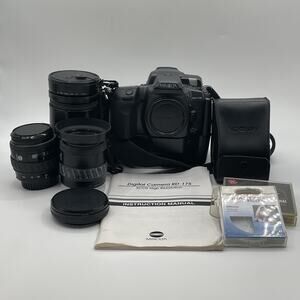 1995 Minolta RD-175 Camera w/ 3 Filters & 3 Lens & 3500xi FLASH, untested